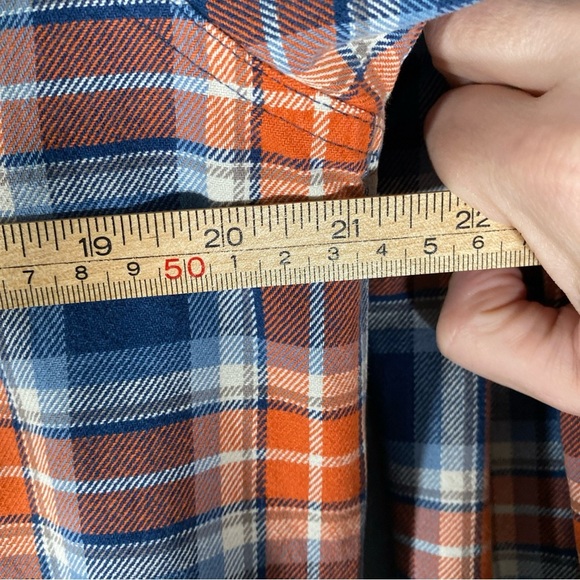 Vintage 70s 80s Backpacker Outdoors cotton Flannel Plaid Button Up Medium - Picture 2 of 8